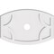 Ekena Millwork Kailey Architectural Grade PVC Ceiling Medallion, 26"W x 17 3/8"H x 3"ID x 14"C x 1"P, One-Piece CMP26X17KY-03000 - alternate 1